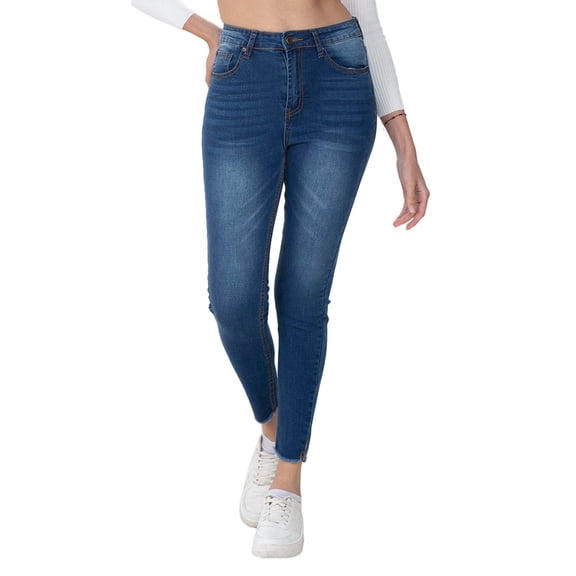 JEANS SKINNY BÁSICO DESLAVADO PARA MUJER QUARRY