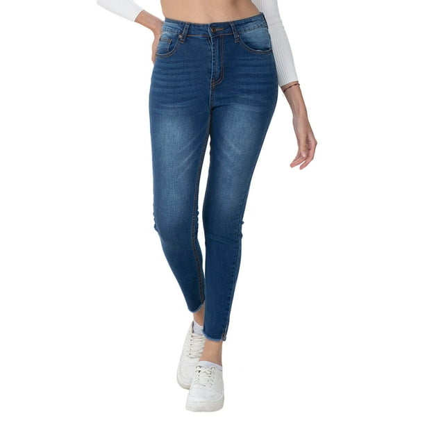 JEANS SKINNY BÁSICO DESLAVADO PARA MUJER QUARRY