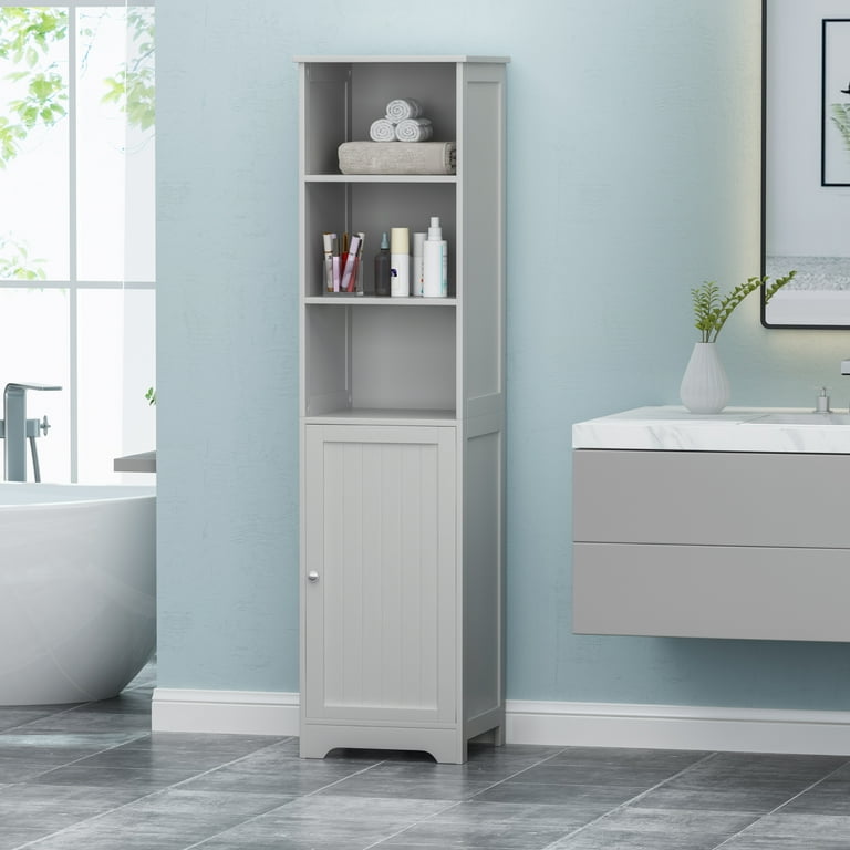 Boniare Modern Bathroom Storage Cabinet, Gray