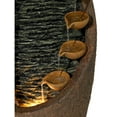 thumbnail image 4 of Nathan Cascade 34 1/2" High Large Rustic Indoor Outdoor Decor Faux Stone Floor Fountain with Light LED Outside, 4 of 9