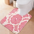 thumbnail image 5 of Toilet Rug Rectangle Bathroom Rugs Non-Slip Soft Plush Machine Washable Contour Bath Mat Grapefruit Fruit 24x16, 5 of 9