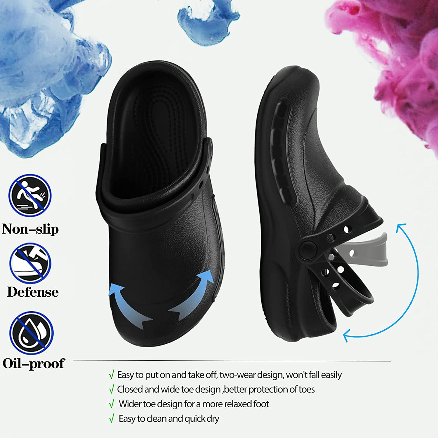 Men's Oil Proof Chef Shoes Kitchen Cook Shoes Waterproof Non - Temu