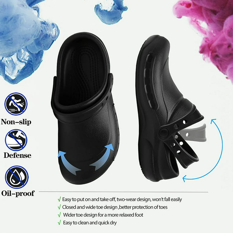 Woman Men Chef Shoes Cook Kitchen Nonslip Safety Shoes Oil Water