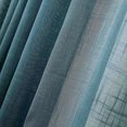 Balsacircle 2 Blue 52x108 Faux Linen Sheer Curtains Chrome Grommets Window Treatment 5082