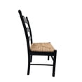 thumbnail image 4 of Contemporary Home Living Ladder Back Woven Seat Dining Chair - 38" - Antique Black, 4 of 9
