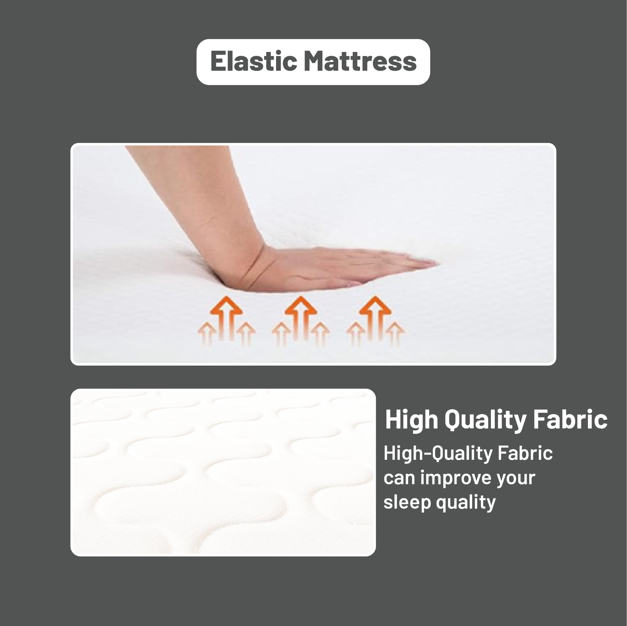 Continental Sleep, 7-Inch Medium Firm High Density Foam Mattress, Comfortable Mattress for Cooler Sleep, Supportive & Pressure Relief, 80" x 33", White