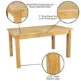 thumbnail image 4 of Flash Furniture Hercules 60" x 38" Rectangular Light Natural Solid Pine Farm Dining Table, 4 of 9