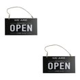 thumbnail image 4 of maskred Panneau Ouvert Fermé Double Face pour Vitrine Maison Réversible Noir 12x23x0.6cm 2Set, 4 of 6