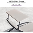 thumbnail image 3 of PURPLE LEAF Patio Lounge Chair with Canopy Shade Outdoor Chaise Lounge Chair Set of 2 for Lawn Poolside Backyard Sunbathing Tanning Chairs with Arm Beige, 3 of 8