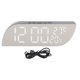 thumbnail image 2 of Reloj Despertador Digital, Reloj De Escritorio Con Espejo LED Diseño Silencioso Reloj Electrónico Con Espejo LED Brillo Ajustable Pantalla De Temperatura Y Humedad Decoración, 2 of 7