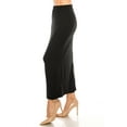 thumbnail image 2 of Women's Casual High Waist Back Slit Solid Bodycon Pencil Midi Skirt S-3XL, 2 of 6