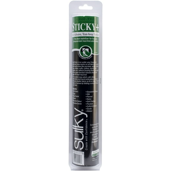 Sulky Sticky Self-Adhesive Tear-Away Stabilizer Roll, 12" X 6 Yds