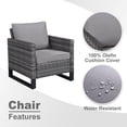 thumbnail image 3 of POCASSY Patio Lounge Accent Chair with Cushions - 2PCS, Gray Rattan, 3 of 6