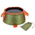 thumbnail image 2 of Outdoor Folding Portable Water Basin, Travel Camping Wash Bucket, Hotel Face Foot Hand Wash Basin, Compact Water Container with Storage Bag, Green, 2 of 6