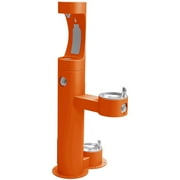 Elkay Lk4420bf1udbfrk Ezh20 26" Floor Mounted Outdoor Bi-Level Bottle Filler Combo Station