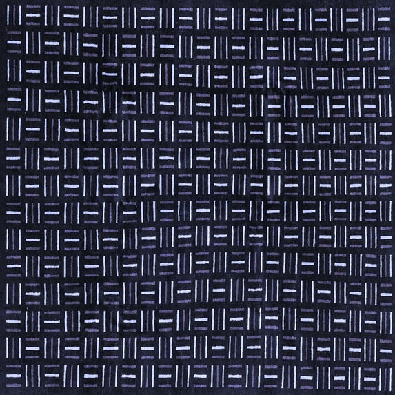 Ahgly Company Machine Washable Indoor Square Oriental Blue Modern Area Rugs, 5' Square