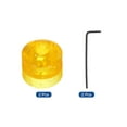 thumbnail image 3 of Uxcell Dome Knob Guitar Knob 6mm Flake Glitter Yellow Plastic Volume Tone Control with Inner Hexagon Spanner 2 Pack, 3 of 6