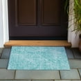 thumbnail image 6 of Addison Rugs Chantille Indoor/Outdoor Transitional Lines Teal Washable Rectangle Rug, 1'8" x 2'6", 6 of 6