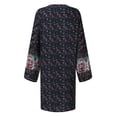 thumbnail image 6 of CAIXIA Womens Bohemian Print Loose Long Sleeve Cardigan, Lightweight Casual Beach Holiday Vacation Cover Up Top,Navy, 6 of 7