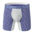 thumbnail image 1 of zbxnLI Men's Boxer Briefs Stretch Long Leg Compression Underwear Breathable Comfort Soft Underpants with Fly, 1 of 2