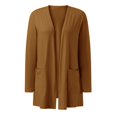 thumbnail image 3 of Women's Cardigan on Clearance under $15, Baberdicy Women's Solid Color Long Sleeve Cardigan Fashion Temperament Loose Comfortable Cardigancoffeel, 3 of 9