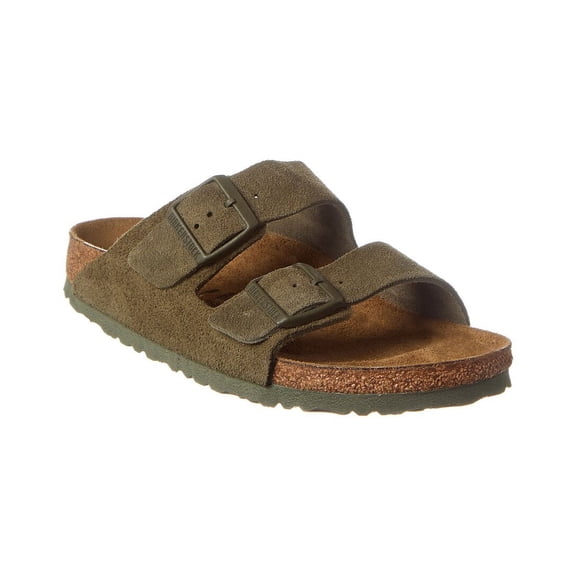 Birkenstock Arizona Suede Unisex Leather Sandals - Thyme 1025720