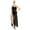 Black, variant on YONGHS Women Spaghetti Strap Mesh Flowy Lyrical Dance Dress Modern Contemporary Ballet Costume Ivory M