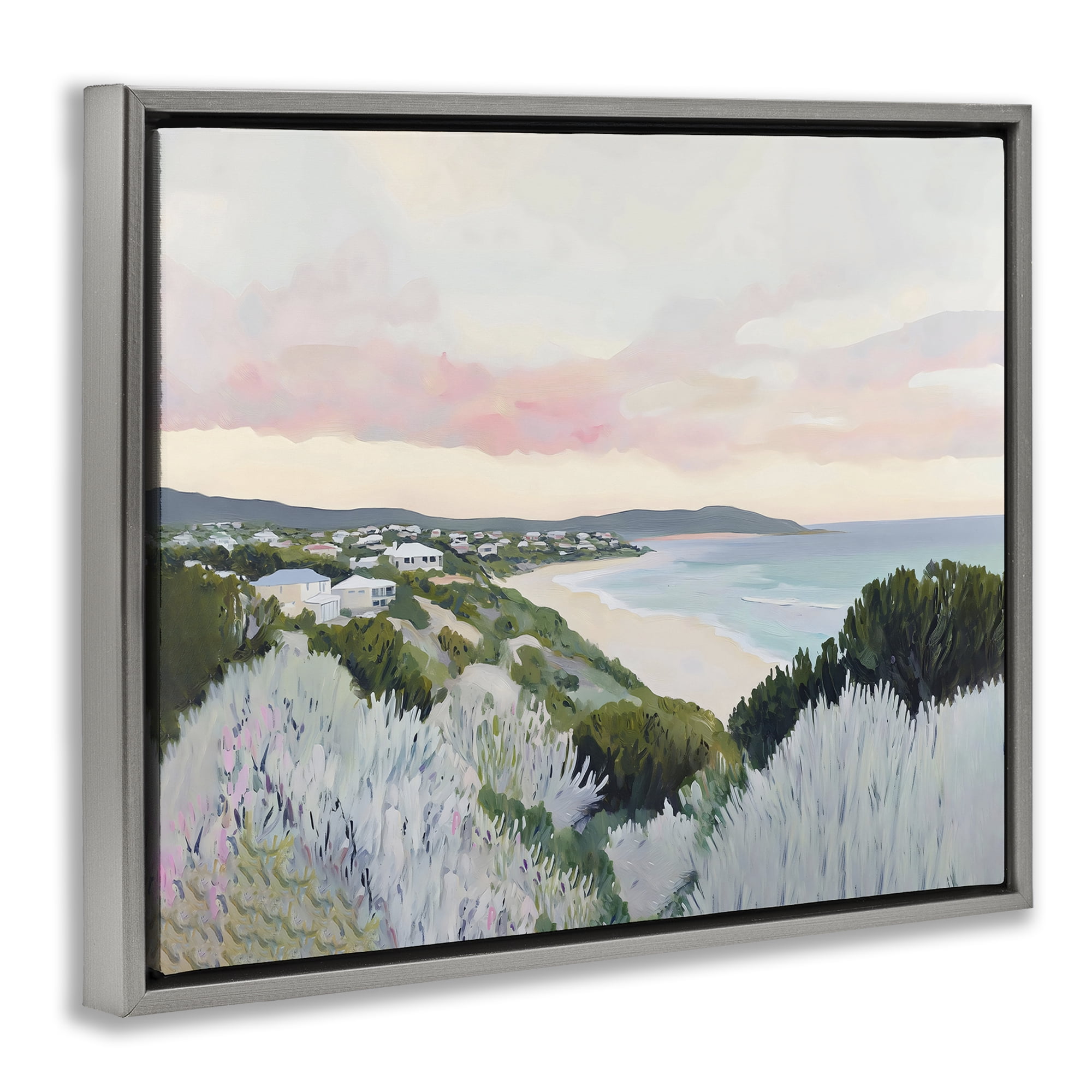 Stupell Industries Cape Cod Evening Light Gray Framed Floater Canvas Wall Art, design by The Prints Vibe