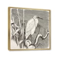 thumbnail image 3 of Designart 'Little Egret Bird in Monochrome' Farmhouse Framed Canvas Wall Art Print, 3 of 5