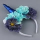 thumbnail image 3 of Diadema de flores de cuerno para niñas, disfraz de cosplay, diadema azul, 3 of 3