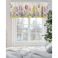 thumbnail image 4 of Rustic Watercolor Floral Kitchen Valances for Windows Tulip Hydrangea Valance Curtains&nbsp; for Kitchen /Living Room/Bedroom/ Bathroom Decor, 42"x12 " ,Rod Pocket 1 Panel, Pink Purple Yellow, 4 of 7