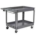 thumbnail image 1 of Costway 46" x 25" x 33" Plastic Utility Service Cart 2 Shelves Rolling 550LBS, 1 of 8