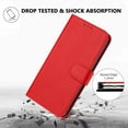 thumbnail image 6 of Allytechgroup for Samsung Galaxy A36 5G Case, Built-in Credit Card Slot & Wrist Strap RFID Blocking PU Leather Flip Wallet Phone Case Shockproof Full Body Cover for Samsung Galaxy A36 5G, Red, 6 of 6