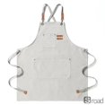 thumbnail image 2 of Delantal De Cocina Unisex Con Tirantes Cruzados – Lona Resistente, Ajustable, Bolsillos XL, Para Cocinar, Parrilla, Cafés Y Salones,white, 2 of 8