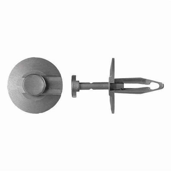 Push-In Rivet, Dome Head, 1/4 in Dia., 29/32 in L, Nylon Body, 25 PK
