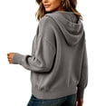 thumbnail image 4 of Maplenight Hooded Cardigans for Women Button Down Knit Sweater Long Sleeve Drawstring Casual Fall Lightweight Sweaters, 4 of 7