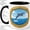 Black, variant on Dolphin Porthole Accent Mug, 11oz Ceramic Coffee Cup for Ocean Lovers