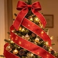 thumbnail image 7 of Red Wired Christmas Ribbon,Christmas Decorations,2.48 Inch x 10 Yards Velvet Burlap Wired Edge Ribbon for Christmas Tree Wreath Bow Making Wrapping Holiday Home Decor, 7 of 7