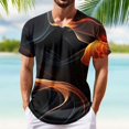 thumbnail image 2 of Summer New Men's Popular T-shirt Printed V-neck Short Sleeved T-shirt M, 2 of 5
