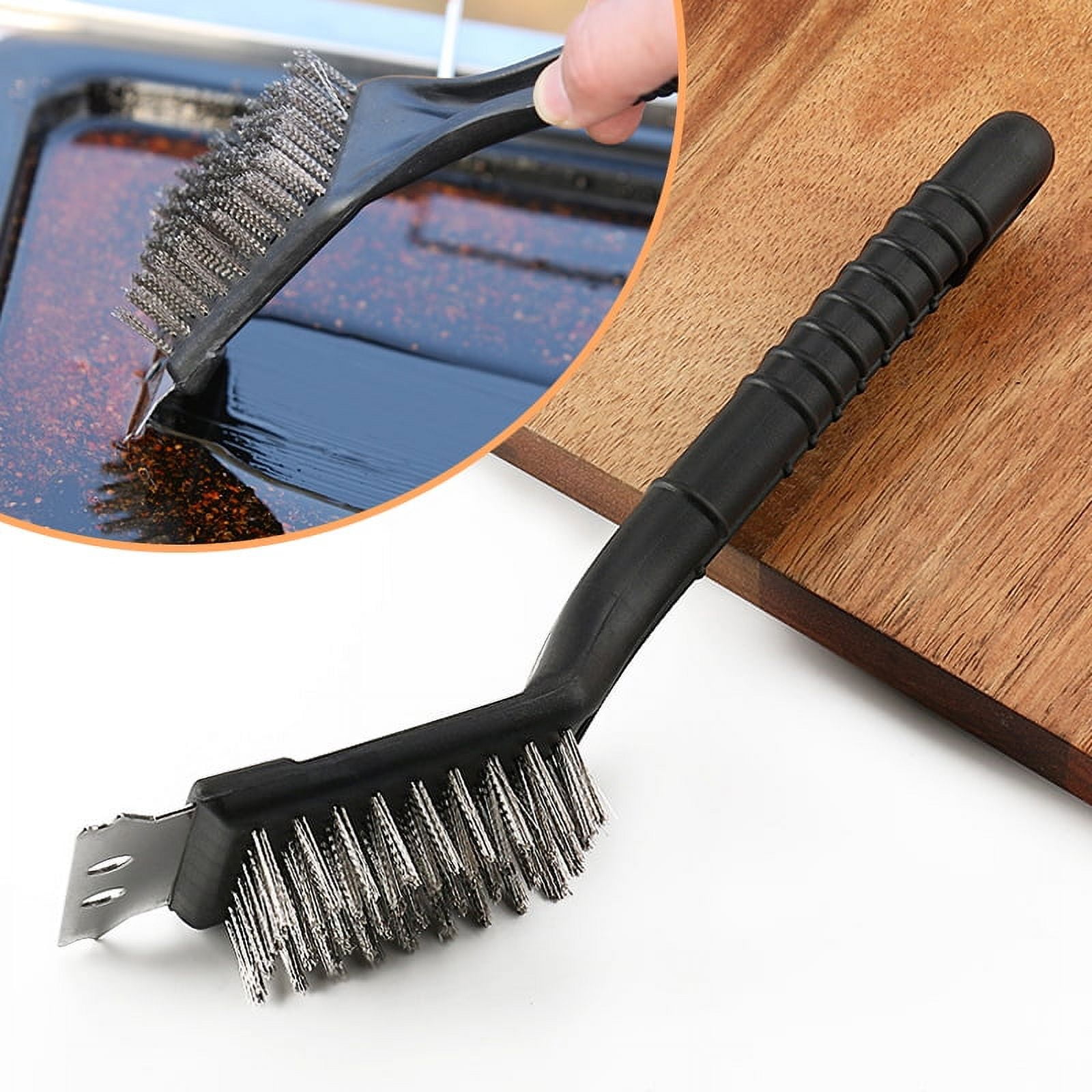 BBQ Grill Brush Scrubber Barbecue Cleaning Tool Stainless Steel  Wire3,KNMO.vio
