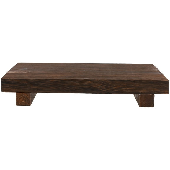 EXHUMKY Wooden Display Tray for Home Decor Coffee Color Multifunctional Storage Board Easy to Clean Stylish Minimalist Design