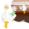 thumbnail image 2 of Sitting Goose Resin Figurine Cute Desk Statue For Computer Car Shelf Home Office Decor, 2 of 9