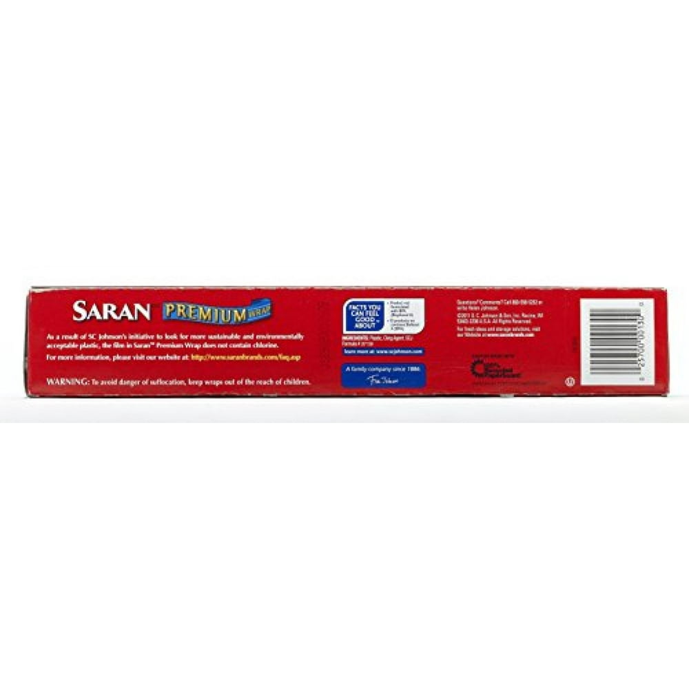 Saran Premium Plastic Wrap, 100 Sq Ft