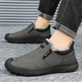thumbnail image 5 of IEMIEMIEM Mens Snow Boots Winter Shoes Comfortable Cotton-Padded Plush Lined Slip on Casual Warm Walking Orthopedic Sneakers Waterproof House Shoes 8 Wide Gray, 5 of 9