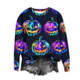 thumbnail image 3 of cocolona Halloween Sweatshirts for Women Fall Long Sleeve Crewneck Shirts Fashion Casual Loose Graphic Tops Hallowee Gifts, 3 of 5