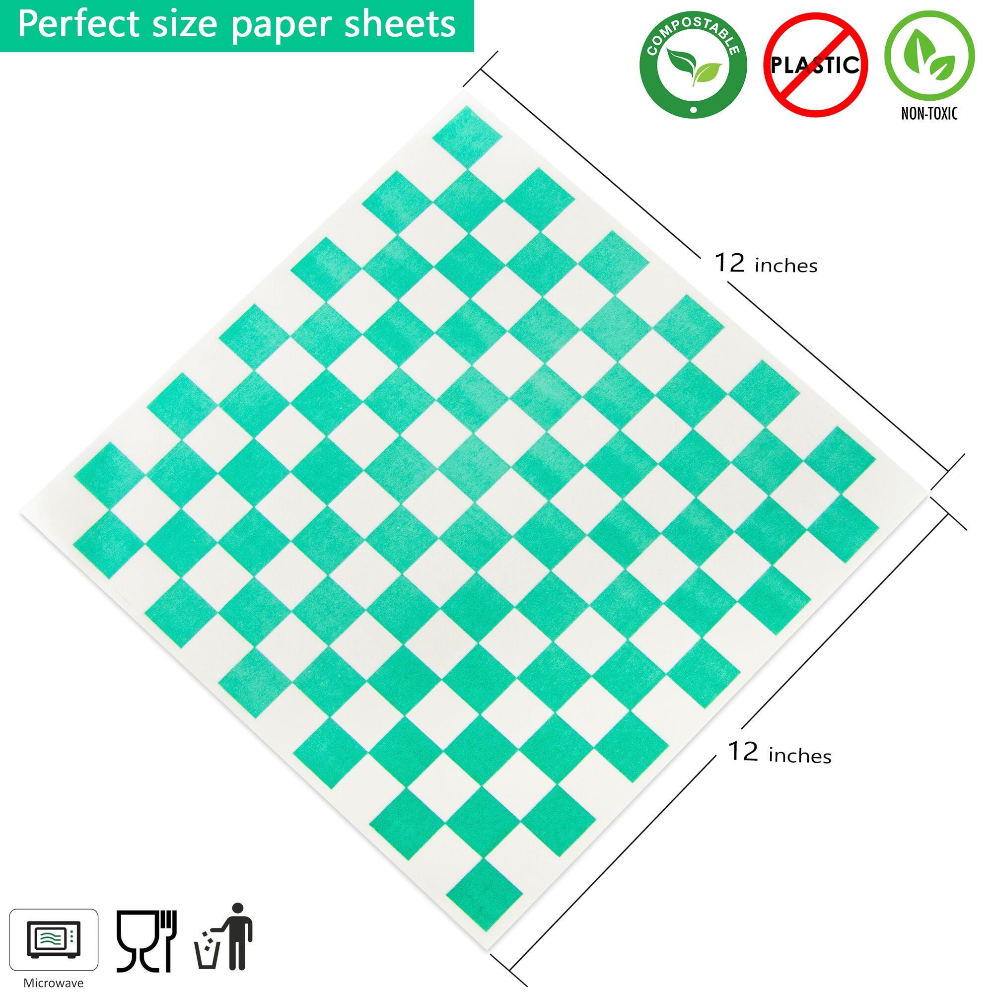 Estune 240 Sheets 12 x 12 Inch Deli Paper Sheets Sandwich Paper