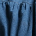 thumbnail image 4 of QUNYINEY Spring Dresses for Women 2026 Long Sleeve Denim A Line Button Long Dresses Loose Fit Collared with Pockets Pleated Shirt Dress, 4 of 8