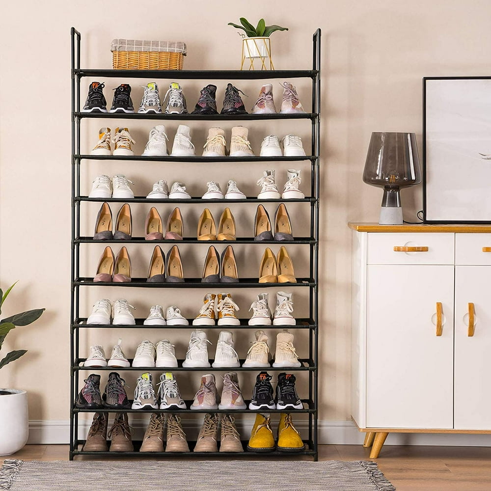 UWRNite 10 Tiers Shoe Rack Organizer 50 Pairs,Adjustable Shoes Shelf