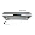 thumbnail image 2 of Vertrons 30" 850CFM Stainless Steel Range Hood | Under cabinet | Pro Performance | Superior Perimeter Extraction Technology Design | 6 Buttonless Touch Control Speeds | Top and Rear Venting Available, 2 of 7