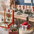thumbnail image 2 of 6PCS Christmas Dining Chair Covers,Christmas Ribbon Stretch Removable Washable Slipcover Chair Protector for Dining Room Home Decor, 2 of 6
